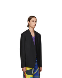 Мужской черный шерстяной пиджак от Maison Margiela