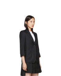 Женский черный шерстяной пиджак от Thom Browne