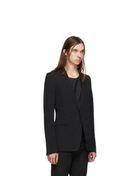 Мужской черный шерстяной пиджак от Deepti