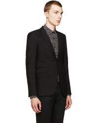 Мужской черный шерстяной пиджак от Saint Laurent