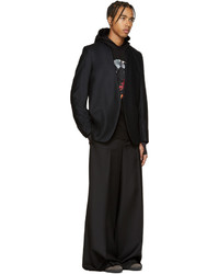 Мужской черный шерстяной пиджак от Maison Margiela