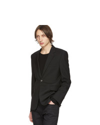 Мужской черный шерстяной пиджак от Saint Laurent