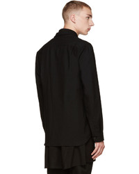 Мужской черный шерстяной пиджак от Ann Demeulemeester