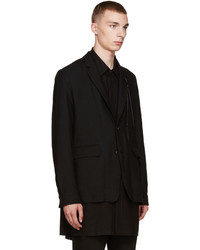 Мужской черный шерстяной пиджак от Ann Demeulemeester
