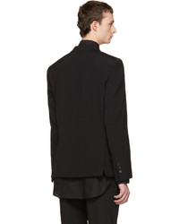 Мужской черный шерстяной пиджак от Ann Demeulemeester