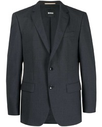 Мужской черный шерстяной пиджак от BOSS