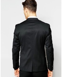 Мужской черный шерстяной пиджак от Asos