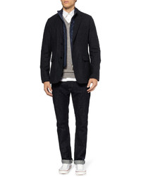 Мужской черный шерстяной пиджак от Burberry