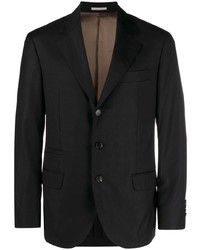 Мужской черный шерстяной пиджак от Brunello Cucinelli