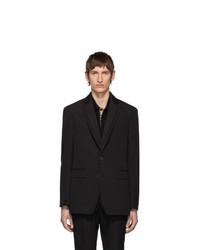 Мужской черный шерстяной пиджак от Burberry