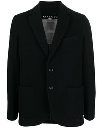 Мужской черный шерстяной пиджак от Circolo 1901