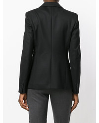 Женский черный шерстяной пиджак от P.A.R.O.S.H.