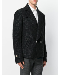 Мужской черный шерстяной пиджак от Christian Pellizzari