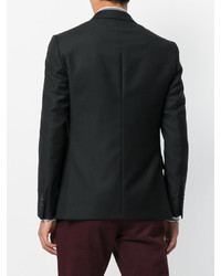 Мужской черный шерстяной пиджак от Caruso