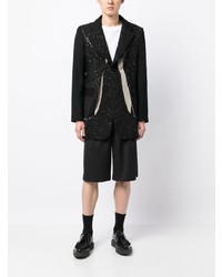 Мужской черный шерстяной пиджак от Comme Des Garcons Homme Plus