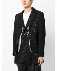 Мужской черный шерстяной пиджак от Comme Des Garcons Homme Plus