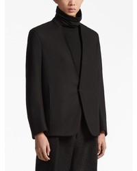 Мужской черный шерстяной пиджак от Zegna