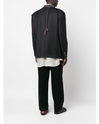 Мужской черный шерстяной пиджак от Magliano