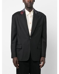 Мужской черный шерстяной пиджак от Magliano