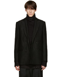 Мужской черный шерстяной пиджак от D.gnak By Kang.d