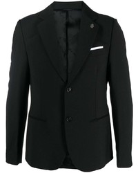 Мужской черный шерстяной пиджак от Daniele Alessandrini