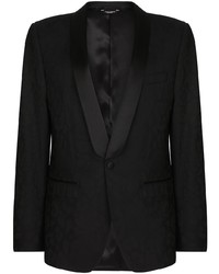 Мужской черный шерстяной пиджак от Dolce & Gabbana