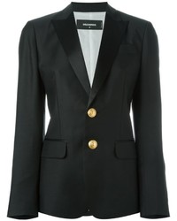 Женский черный шерстяной пиджак от Dsquared2