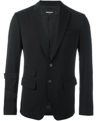 Мужской черный шерстяной пиджак от DSQUARED2
