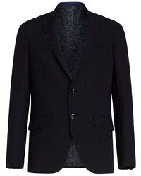 Мужской черный шерстяной пиджак от Etro