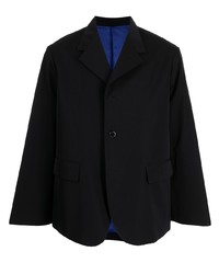 Мужской черный шерстяной пиджак от Fumito Ganryu
