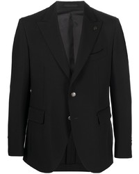 Мужской черный шерстяной пиджак от Gabriele Pasini