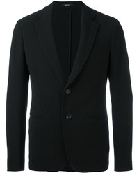 Мужской черный шерстяной пиджак от Giorgio Armani
