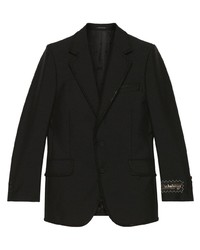 Мужской черный шерстяной пиджак от Gucci