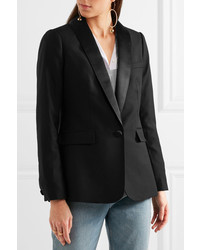 Женский черный шерстяной пиджак от J.Crew