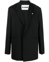 Мужской черный шерстяной пиджак от Jil Sander