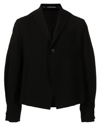Мужской черный шерстяной пиджак от Julius