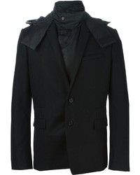 Мужской черный шерстяной пиджак от Juun.J