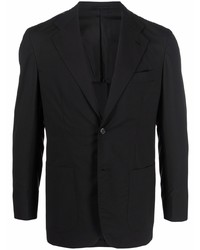 Мужской черный шерстяной пиджак от Kiton