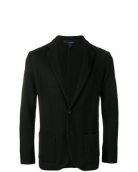 Мужской черный шерстяной пиджак от Lardini