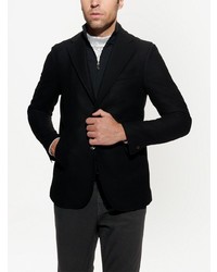 Мужской черный шерстяной пиджак от Norwegian Wool