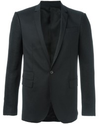 Мужской черный шерстяной пиджак от Les Hommes