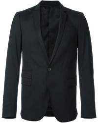 Мужской черный шерстяной пиджак от Les Hommes