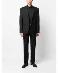 Мужской черный шерстяной пиджак от Versace