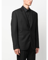 Мужской черный шерстяной пиджак от Versace