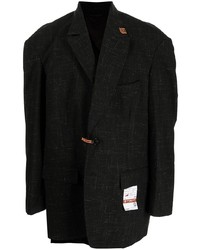 Мужской черный шерстяной пиджак от Maison Mihara Yasuhiro