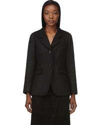 Женский черный шерстяной пиджак от Maiyet