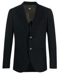 Мужской черный шерстяной пиджак от Maurizio Miri