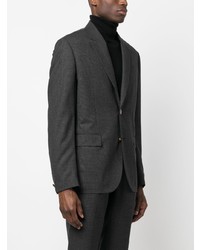 Мужской черный шерстяной пиджак от Versace