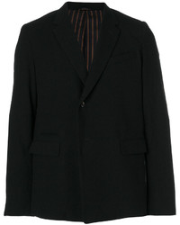 Мужской черный шерстяной пиджак от Miharayasuhiro