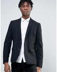 Мужской черный шерстяной пиджак от Minimum